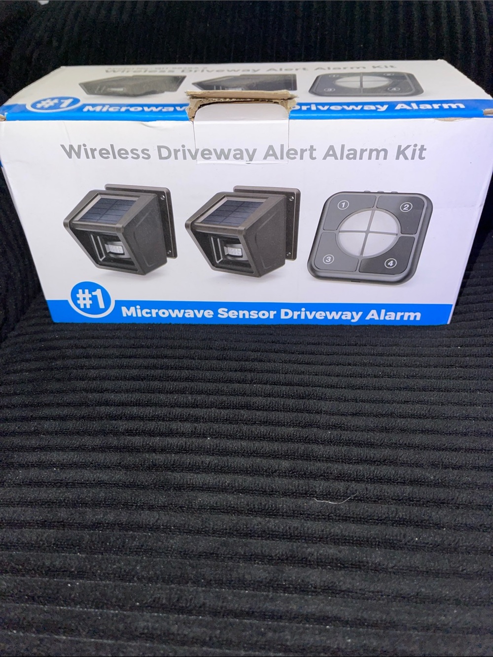 Brand new Wireless Driveway Alert Alarm Kit - Black & Blue Packaging